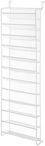 Photo 1 of ***PARTS ONLY**
Whitmor 36-Pair Rack-White Over The Door Shoe Organizer Assembled Dimensions: 7.5 L x 21.625 W x 69.0 H inches