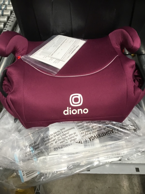 Photo 2 of Diono Solana, No Latch, Single Backless Booster Car Seat, Lightweight, Machine Washable Covers, Cup Holders, Pink