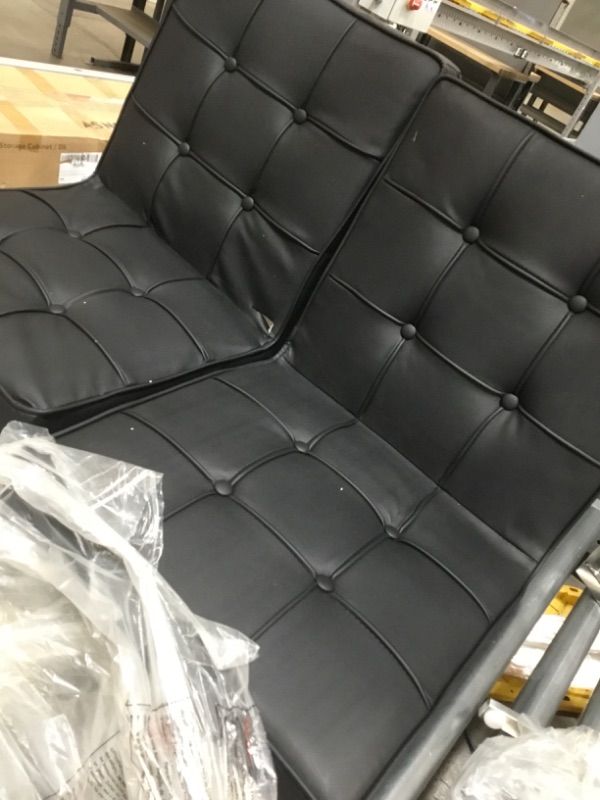 Photo 1 of 2 tufted Seats with X style metal Legs 