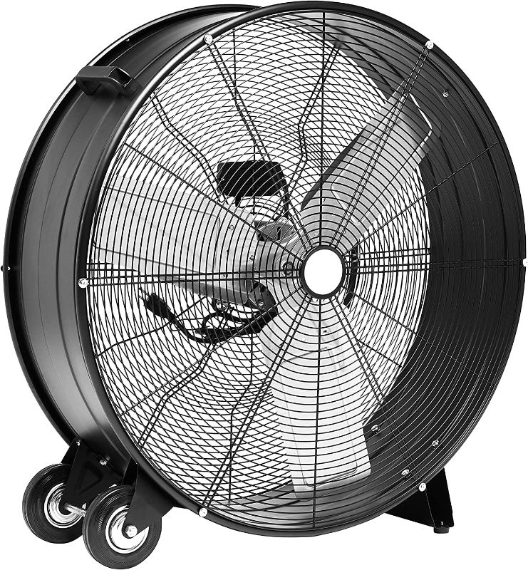 Photo 1 of Amazon Commercial, Black 2-Speed 30-Inch Drum Fan
