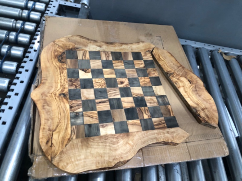 Photo 3 of 
BeldiNest Olive Wood Chess Set Wooden Chess Board Rustic