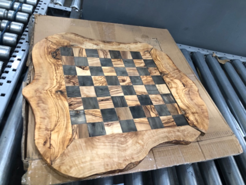 Photo 4 of 
BeldiNest Olive Wood Chess Set Wooden Chess Board Rustic
