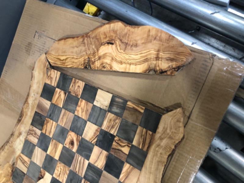 Photo 2 of 
BeldiNest Olive Wood Chess Set Wooden Chess Board Rustic