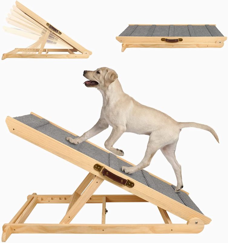 Photo 1 of 
Adjustable Pet Ramp for All Dogs and Cats,42" Long and Adjustable from 14” to 26” with Paw Traction Mat Dog Car Ramps for SUV, Bed, Couch