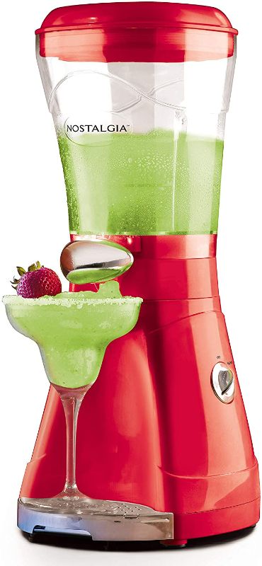 Photo 1 of **PARTS ONLY**

Nostalgia 64-Ounce Margarita Maker & Slushie Machine Easy-Flow Spout, Perfect for Slushies, Daiquiris, and Margaritas, Red