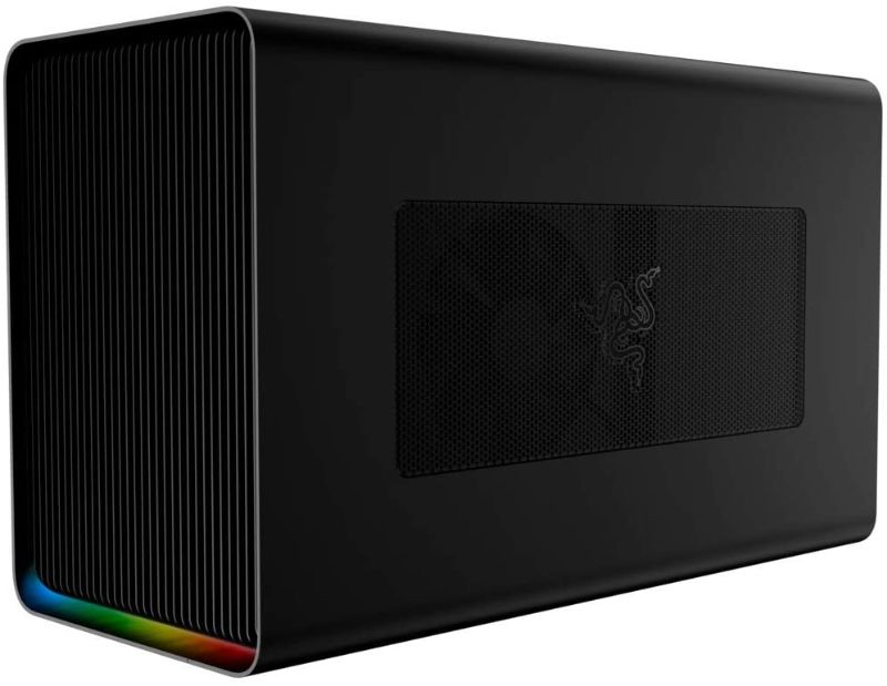 Photo 1 of **PARTS ONLY DOES NOT TURN ON** Razer Core X Chroma Aluminum External GPU Enclosure (eGPU): Compatible with Windows & MacOS Thunderbolt 3 Laptops, NVIDIA /AMD PCIe Support, 700W PSU, 4x USB 3.1, 1x Gbit Ethernet, Chroma RGB, Black
