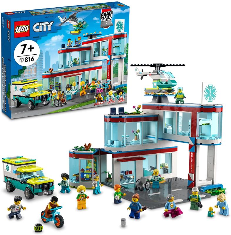 Photo 1 of **MISSING PACKET 5 ** LEGO City Hospital 60330 Building Kit with Ambulance and Rescue Helicopter for Kids Aged 7 and up (816 Pieces)
