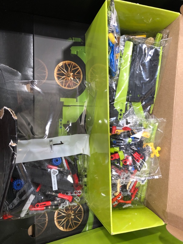 Photo 3 of **ONE PACKAGE IS OPEND AND BOX IS DAMAGED** LEGO Technic Lamborghini Sián FKP 37 Model Car Building Kit, Build and Display Set 42115