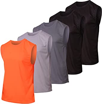 Photo 1 of *mens size 2xl*
Real Essentials 5 Pack: Men's Mesh Active Athletic Tech Tank Top - Workout & Training Activewear
