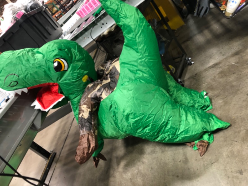 Photo 2 of GOOSH Inflatable Costume for Kids, Halloween Costumes Boys Girls Dinosaur Rider, Blow Up Costume for Unisex Godzilla Toy
55"