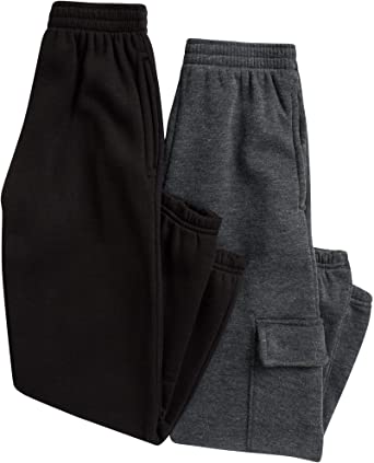 Photo 1 of Brand: Quad Seven SIZE 12/14
Quad Seven Boys’ Sweatpants – 4 Pack Active Fleece Cargo and Basic Jogger Pants