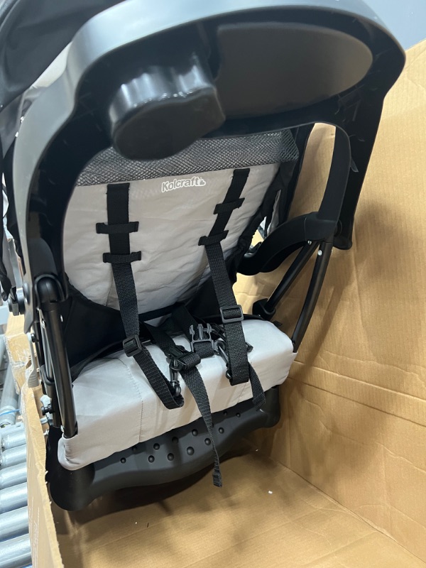 Photo 3 of Kolcraft - Cloud Plus Lightweight Easy Fold Compact Travel Baby Stroller - Slate Grey
