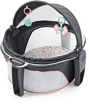 Photo 1 of Fisher-Price On-The-Go Baby Dome - Pink Pacific Pebble, Portable Infant Play Space, Multicolored
