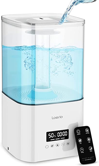 Photo 1 of NOT FUNCTIONAL PARTS ONLYYY!!Loerio Cool Mist Humidifiers for Bedroom Large Room with Night Light, 5.5L Top Fill Ultrasonic Humidifiers for Home, Baby and Plants, Air Humidifiers with Essential Oils Tray, Remote Control, Auto Shut-off
