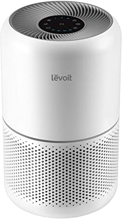 Photo 1 of LEVOIT Air Purifier for Home Allergies Pets Hair in Bedroom, H13 True HEPA Filter, 24db Filtration System Cleaner Odor Eliminators, Ozone Free, Remove 99.97% Dust Smoke Mold Pollen, Core 300, White
