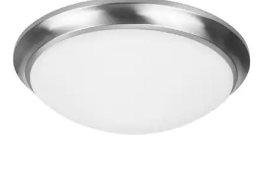 Photo 1 of Withers 13 in. 140-Watt Brushed Nickel Selectable CCT Integrated LED Dimmable Round Globe Flush Mount Ceiling Light
