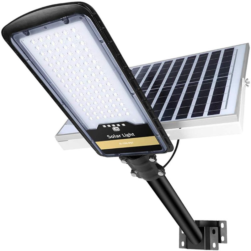 Photo 1 of 200W Solar Street Lights Outdoor Lamp, 10000lm Dusk to Dawn IP67 Security Led Flood Light 