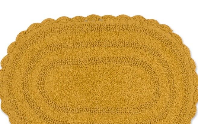 Photo 1 of *similar to stock photo*
tree wool 100 % cotton 2 piece yellow bath mats oval crochet border