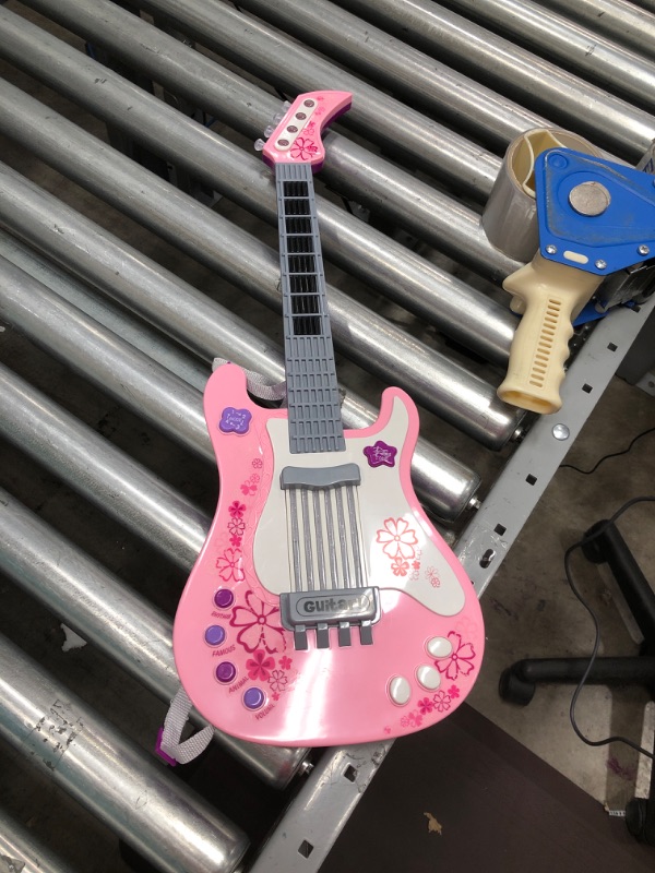 Photo 2 of Jin Le Zhi Guitar for Kids Toy Guitar, Pink Guitar Musical Instruments - see notes
