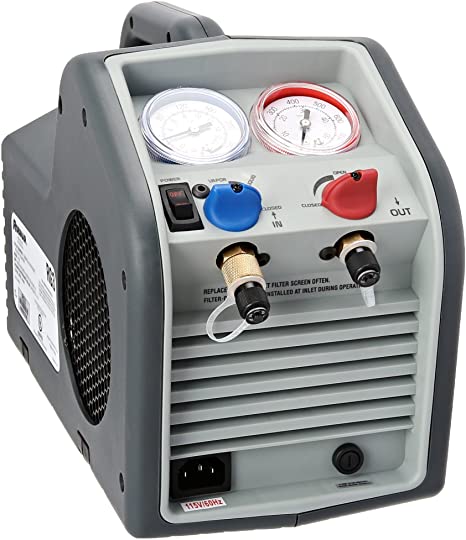Photo 1 of Robinair (RG3 Portable Refrigerant Recovery Machine – 115V, 60Hz, for Both Liquid and Vapor Refrigerant, White
