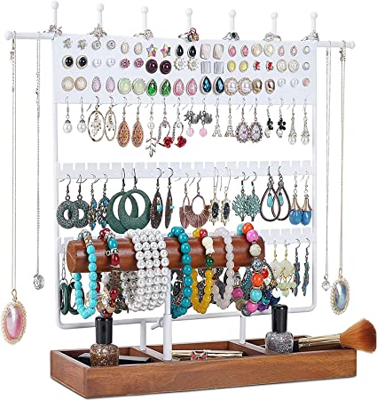 Photo 1 of HOLENGS Earring Holder Organizer 3 Tier Jewelry Organizer Ear Display