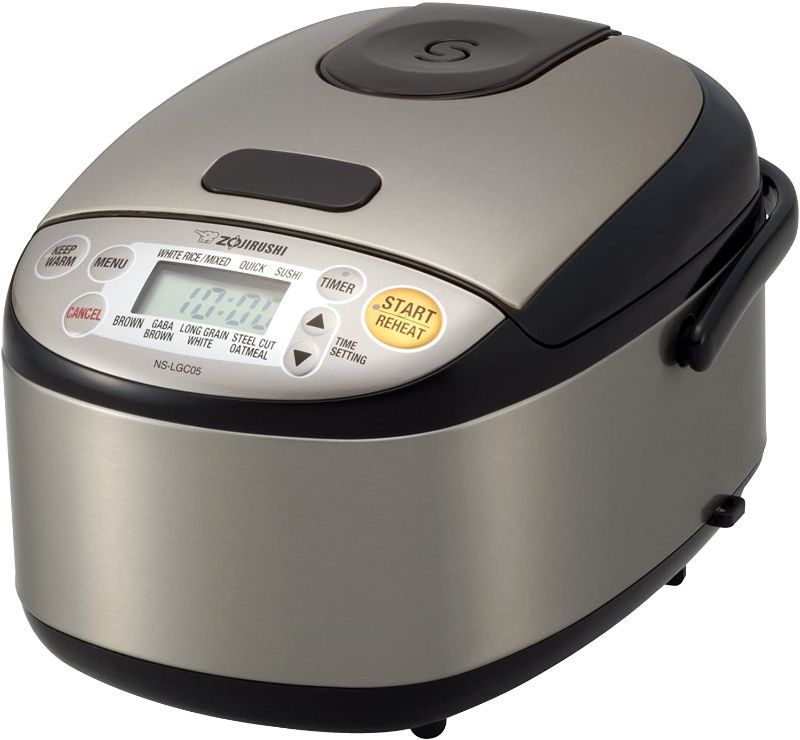 Photo 1 of **PARTS ONLY**
Zojirushi NS-LGC05XB Micom Rice Cooker & Warmer, 3-Cups (uncooked), Stainless Black
