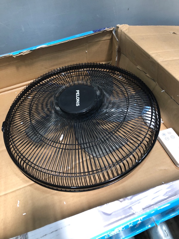 Photo 2 of *PARTS ONLY* PELONIS 16" Oscillating Pedestal Stand Up Fan | Adjustable Height | Ultra Quiet DC Motor | Remote Control | 12 Speed | 12-Hour Timer | High Energy Efficiency | for Bedroom Home Office Use | Black
