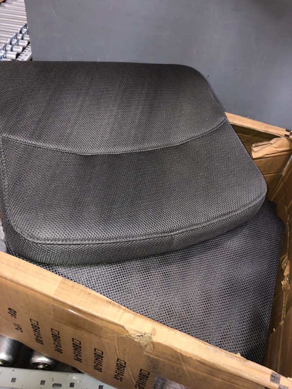 Photo 3 of Office Products Mesh Back Guest Chair with Pewter Finish in Charcoal Grey
