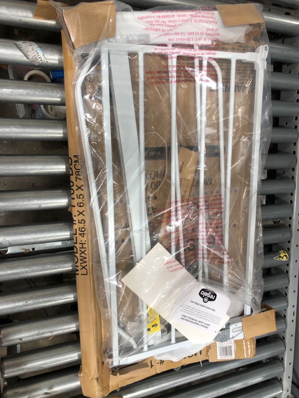 Photo 1 of Regalo Easy Open 47-Inch Super Wide Walk Thru Baby Gate, Bonus Kit, Includes 4-Inch and 12-Inch Extension Kit, 4 Pack Pressure Mount Kit and 4 Wall Cups and Mounting Kit