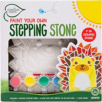 Photo 1 of BOX OF 3 Creative Roots Paint Your Own Hedgehog Stepping Stone by Horizon Group USA Toy, Assorted