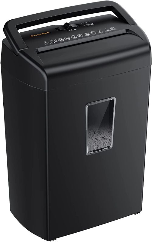 Photo 1 of bonsaii 10-Sheet Cross Cut Paper Shredder, 5.5 Gal Home Office Heavy Duty Shredder for Credit Card, Staple, Clip with Transparent Window(C209-D)