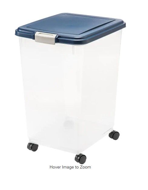 Photo 1 of 69 Qt. Airtight Pet Food Storage Bin in Navy
