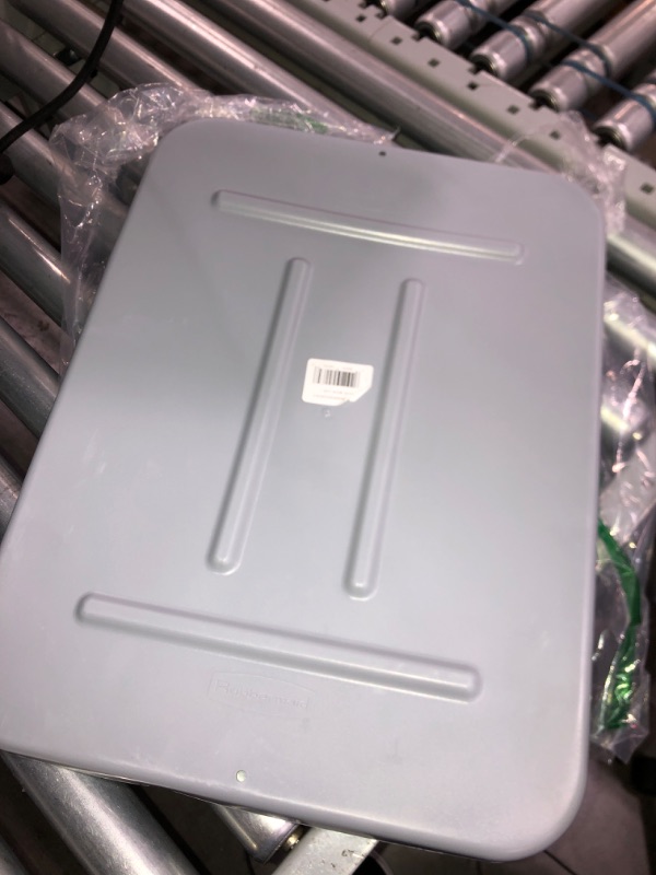 Photo 1 of  Rubbermaid Commercial tote box lid fits utility totes 22 in x 16 1/2 in, Gray