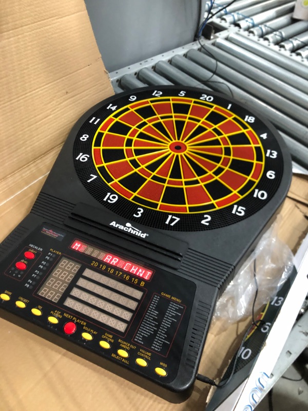 Photo 2 of Arachnid Cricket Pro 800 Electronic Dartboard with NylonTough Segments for Improved Durability and Playability and Micro-thin Segment Dividers for ReducedBounce-outs , Black
