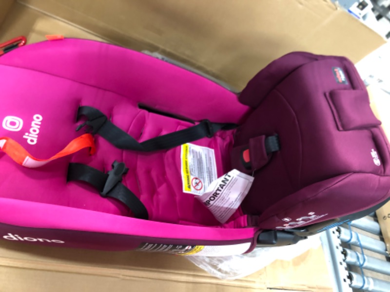 Photo 2 of Diono Radian 3R, 3-in-1 Convertible Car Seat, Rear Facing & Forward Facing, 10 Years 1 Car Seat, Slim Fit 3 Across, Pink Blossom