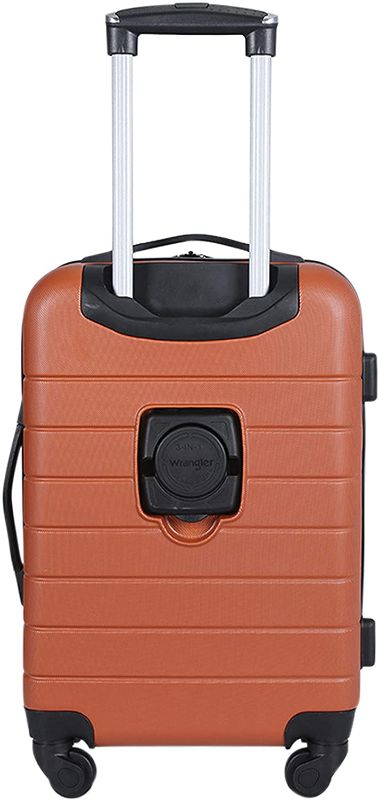 Photo 1 of Wrangler Smart Luggage Set with Cup Holder and USB Port, Burnt Orange, 20-Inch Carry-On