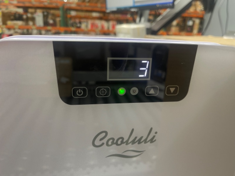 Photo 3 of Cooluli 20L Mini Fridge For Bedroom - Car, Office Desk & College Dorm Room - Glass Front & Digital Temperature Control - 12v Small Refrigerator for Food, Drinks, Skincare, Beauty & Breast Milk (White)
