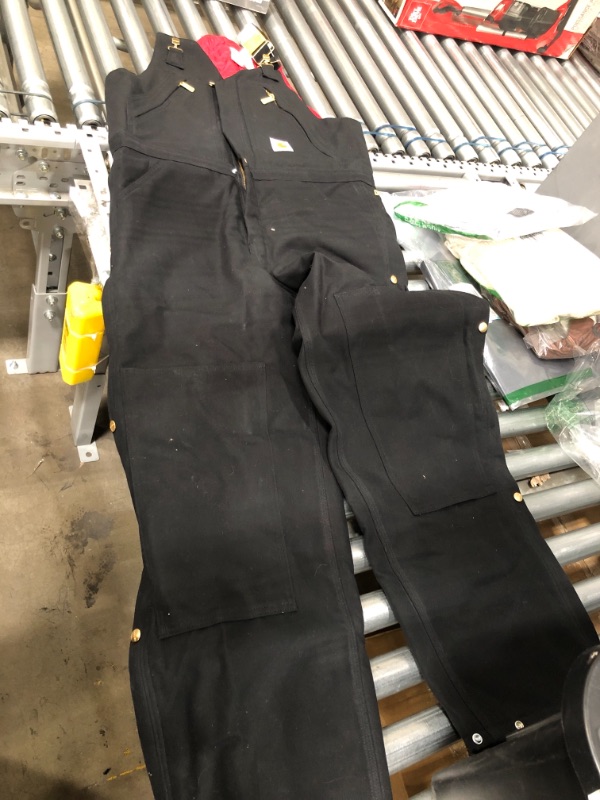 Photo 1 of Carhartt Men's Quilt Lined Zip To Waist Bib Overalls R38 (34L x 32L)
