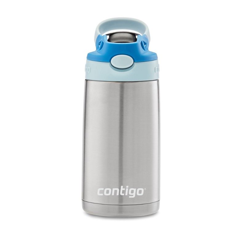 Photo 1 of ** CASE OF 4 ** 
Contigo 13oz Stainless Steel Kids' Water Bottle with Autospout Straw
