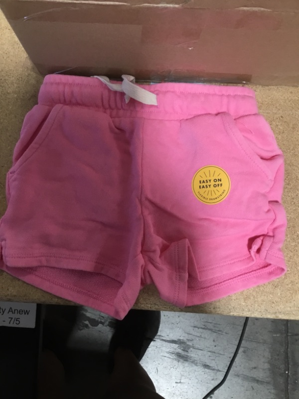 Photo 3 of *** WHOLE CASE OF 12*** 
Toddler Shorter-Length Knit Shorts - Cat & Jack™ Bright Pink SIZE 2T

