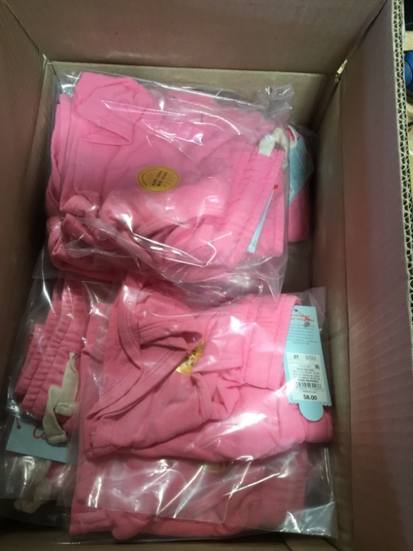 Photo 2 of *** WHOLE CASE OF 12*** 
Toddler Shorter-Length Knit Shorts - Cat & Jack™ Bright Pink SIZE 2T


