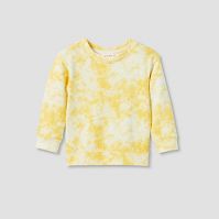 Photo 1 of *** WHOLE CASE OF 12***  
Toddler Crewneck Pullover Sweatshirt - Cat & Jack™  Mustard Tie Dye SIZE 3T


