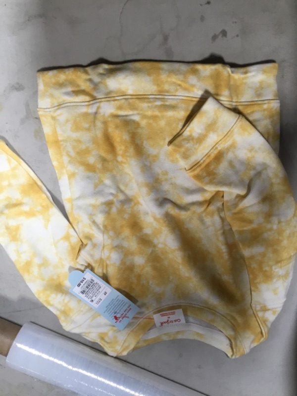 Photo 2 of *** WHOLE CASE OF 12***  
Toddler Crewneck Pullover Sweatshirt - Cat & Jack™  Mustard Tie Dye SIZE 3T


