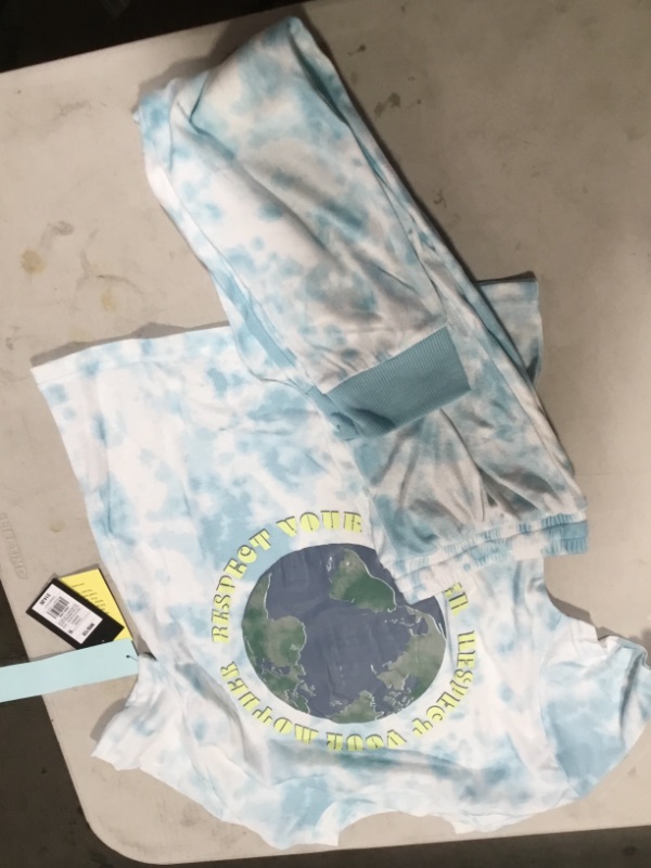 Photo 2 of *** WHOLE CASE OF 12*** 
Boys' 2pc Tie-Dye Mother Earth Pajama Set - art class™ Blue Size
M

