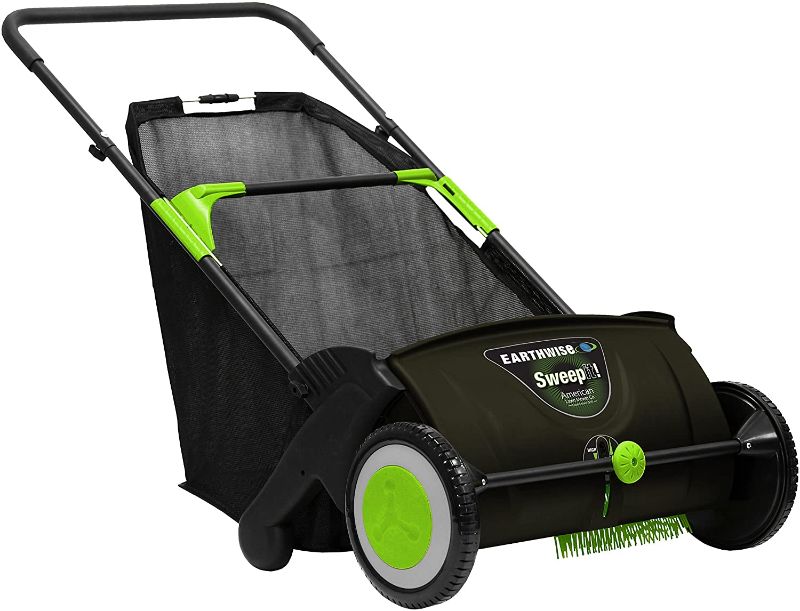 Photo 1 of ***PARTS ONLY***  Earthwise LSW70021 21-Inch Leaf & Grass Push Lawn Sweeper, Width, Black
