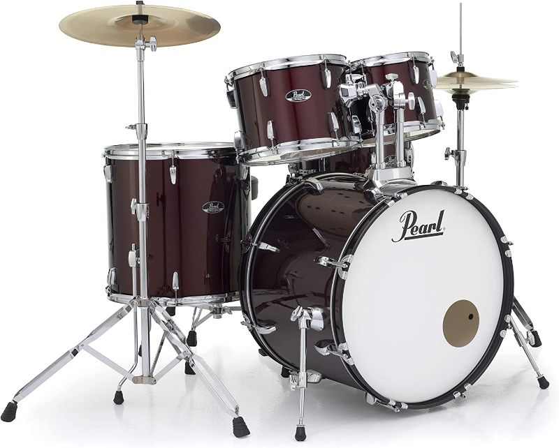 Photo 1 of (Incomplete - Box 1 of 2 Only)Pearl Roadshow Drum Set 5-Piece Complete Kit with Cymbals and Stands, Wine Red (RS525SC/C91)
