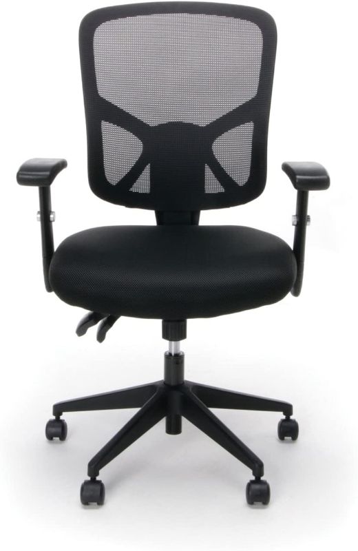 Photo 1 of **MISSING PADS**

OFM ESS Collection 3-Paddle Ergonomic Mesh High-Back Task Chair with Arms and Lumbar Support, 30.25in. D x 25.75in. W x 41in. - 44.50in. H, Black