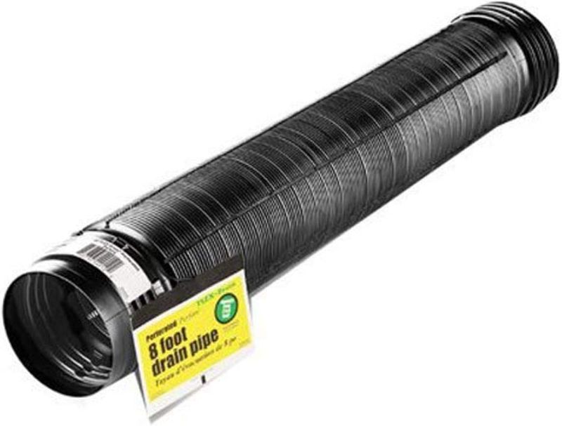 Photo 1 of 2- Flex-Drain 54022 Flexible/Expandable Landscaping Drain Pipe, Perforated, 4-Inch by 8-Feet