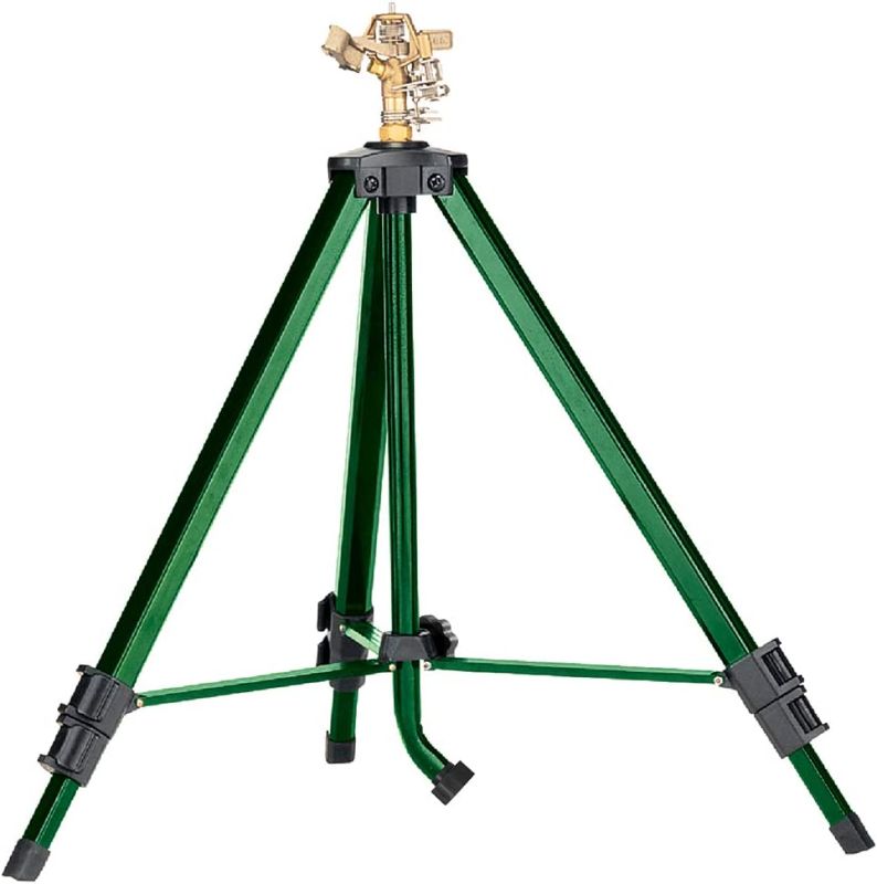 Photo 1 of ***BASE ONLY*** Orbit Brass Impact Sprinkler Tripod Base, Green
