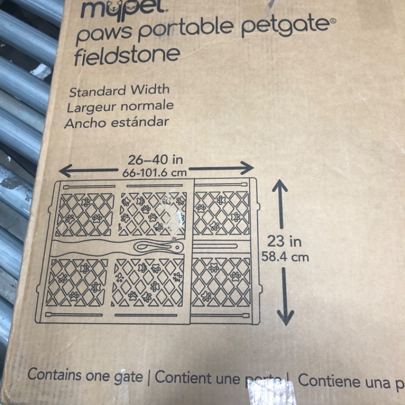 Photo 3 of 
MYPET North States Paws 40" Portable Pet Gate: Expands & Locks in Place with no Tools. Pressure Mount. Fits 26"- 40" Wide